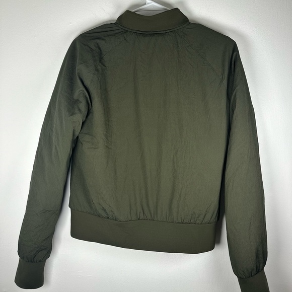 Lululemon Women’s Dark Green Olive Reversible Non-Stop Bomber Jacket, Size 6 - Picture 6 of 9